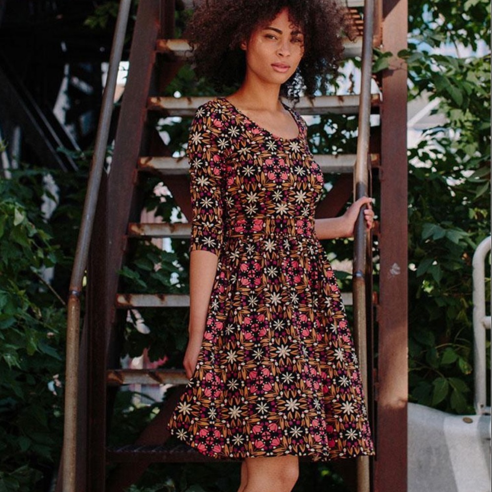 Mata Traders Mirah Patterned Jersey Stretch Dress